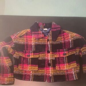 Stylish Plaid Kids Jacket - Multicolor